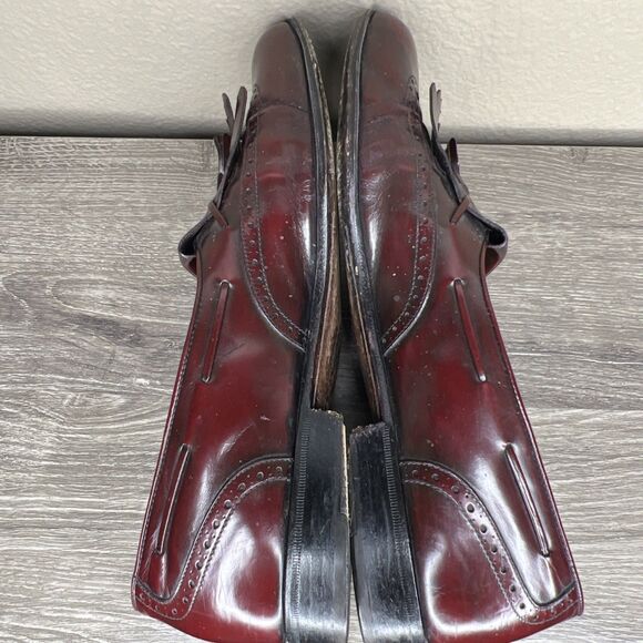 Ferragamo Wingtip Kiltie Tassel Loafer Burgundy Leather Men Size 11.5B Oxblood main image 12